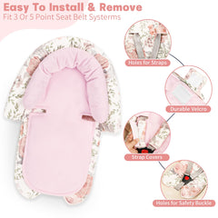 HNHUAMING 2-piece strap covers prevent shoulder chafing during travel.