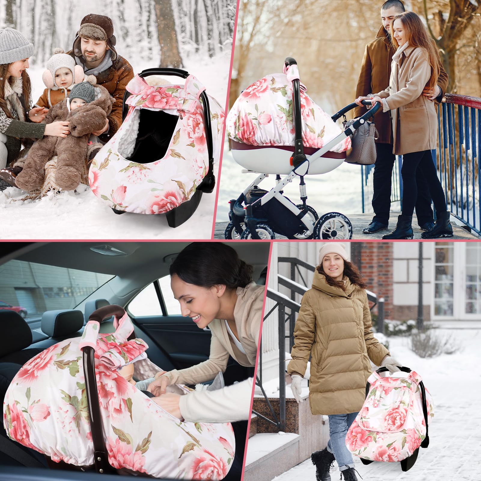 HNHUAMING stroller canopy with breathable mesh window for visibility.