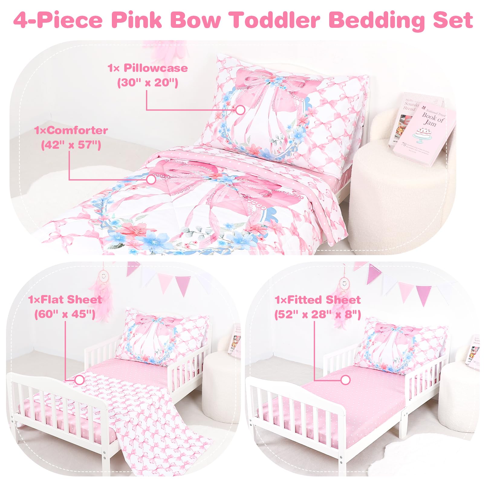 HNHUAMING toddler bedding pillowcase 30x20 highlights envelope design for easy use