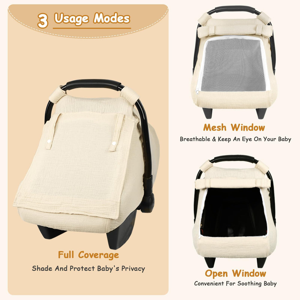 HNHUAMING car seat cover easy setup with two-way zipper access.