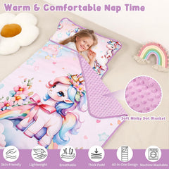 HNHUAMING nap mat with removable pillow enables quick blanket removal
