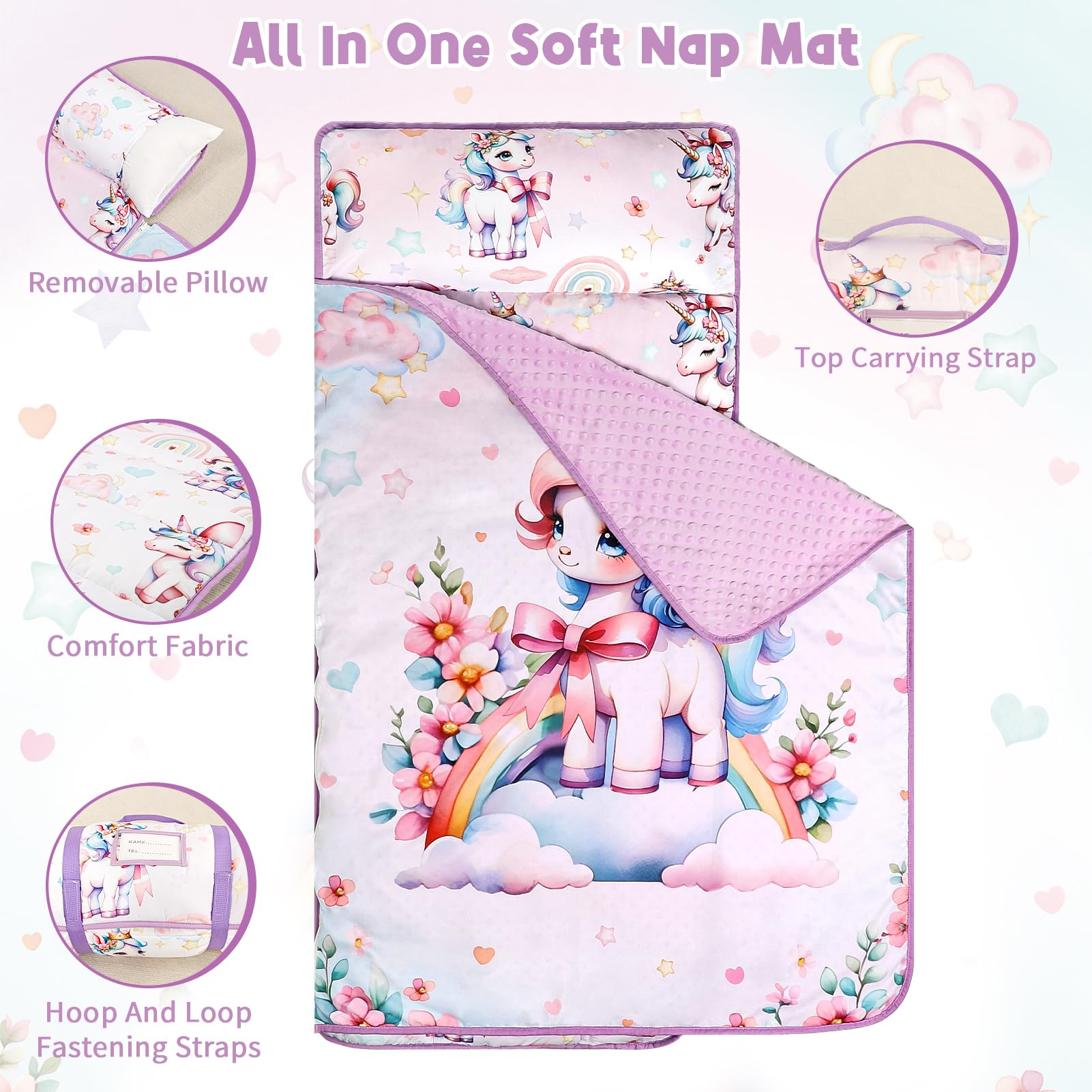HNHUAMING soft minky blanket adds warm, cuddly comfort during nap