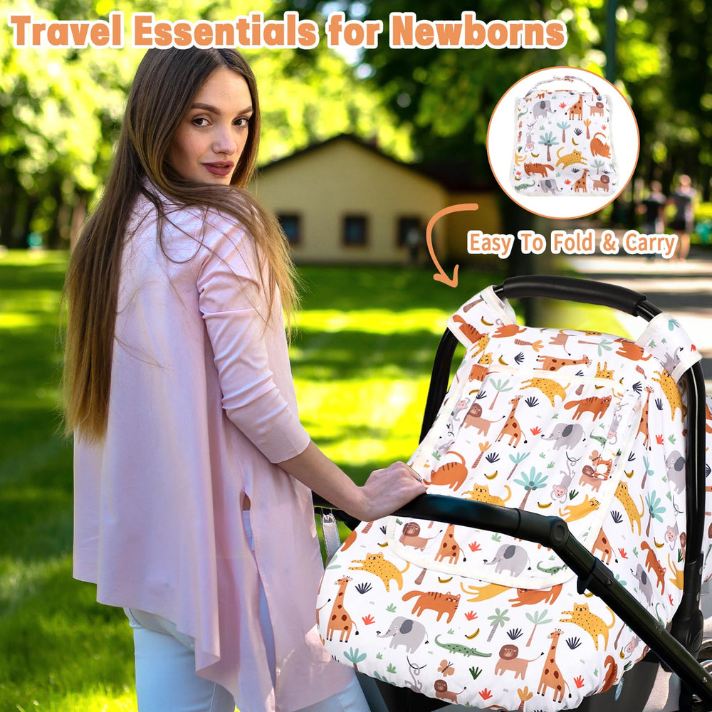 HNHUAMING baby car seat cover is a thoughtful newborn gift idea.