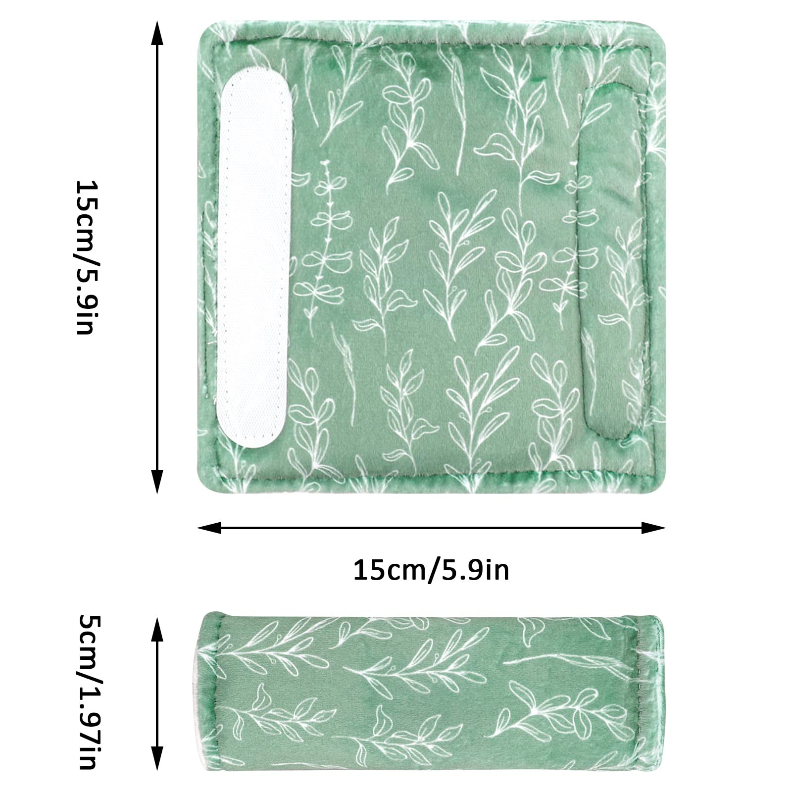 Double-sided reversible design offers mink and sage styles on the go.