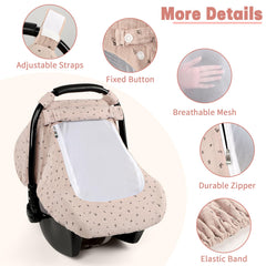 HNHUAMING adjustable straps offer easy, secure attachment to car seats.