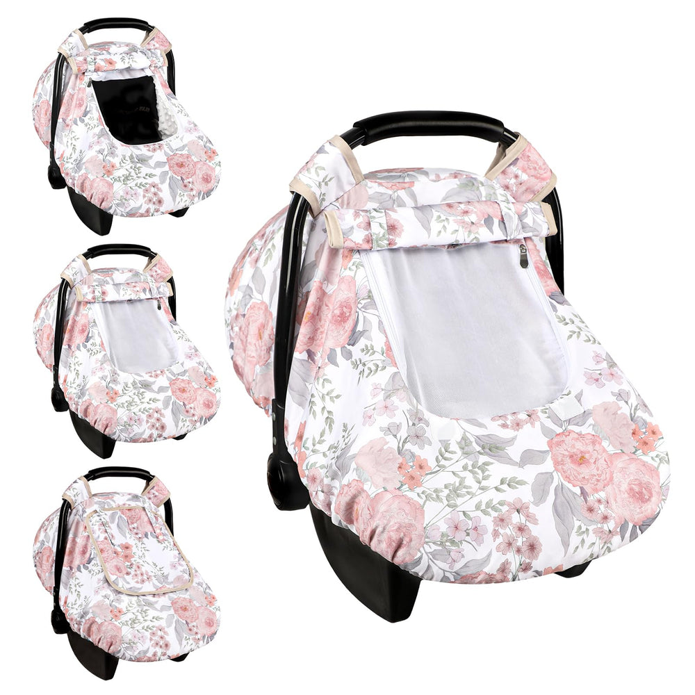 HNHUAMING car seat cover fabric close-up—soft, skin-friendly material for newborn comfort
