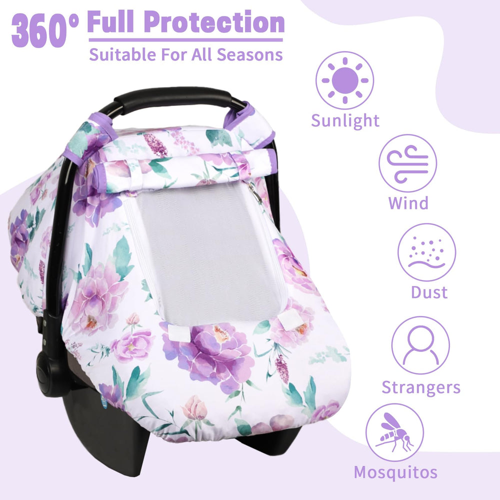 HNHUAMING car-seat-cover features breathable mesh window for airflow.