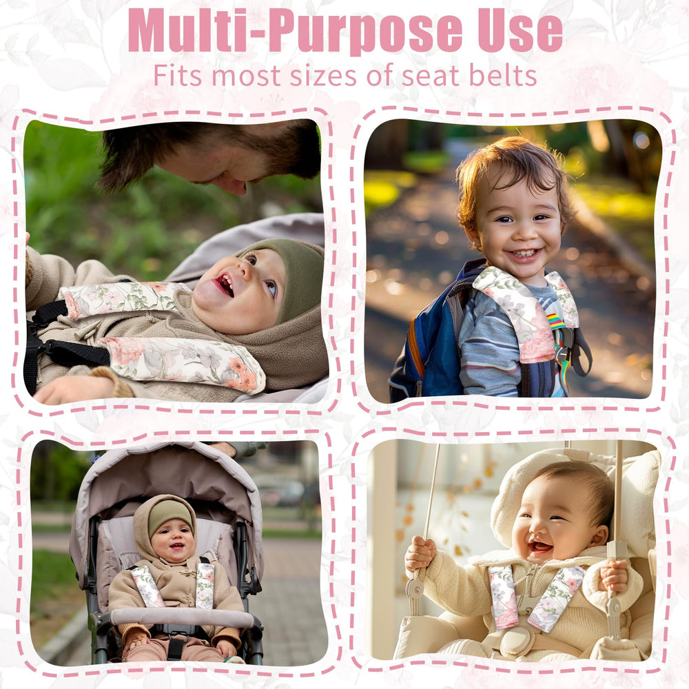 HNHUAMING car seat strap pads twin-pack for stylish, practical protection