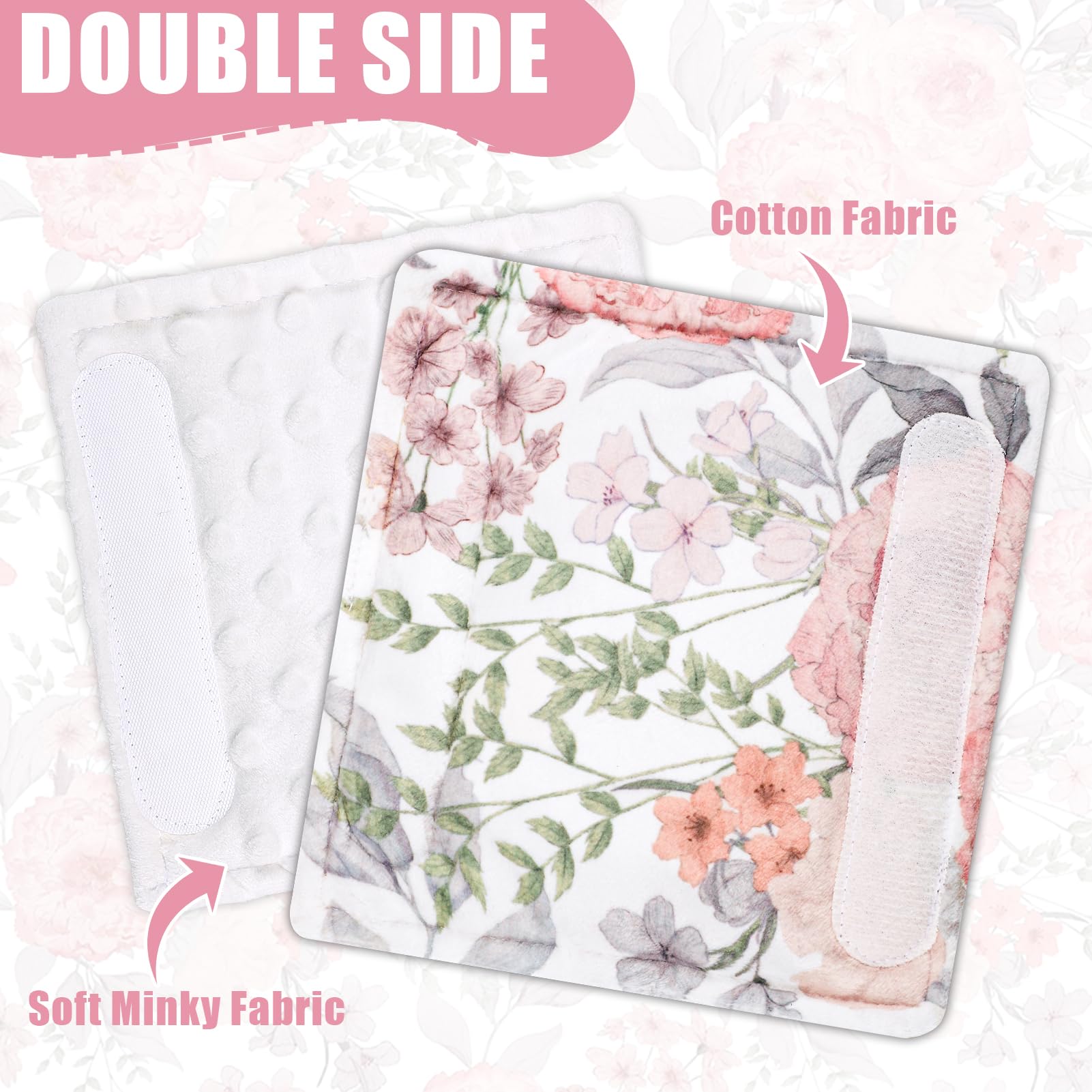 HNHUAMING car seat strap pads white solid side for versatile styling