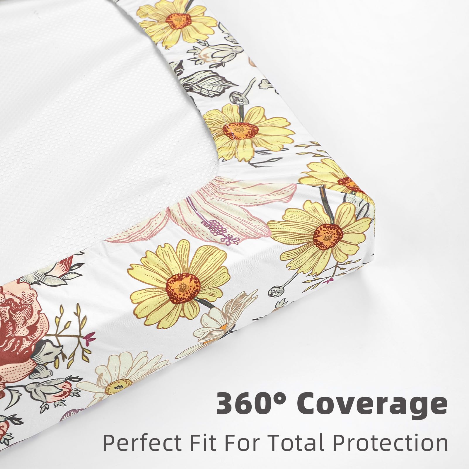 HNHUAMING changing pad cover on changing pad demonstrates easy quick-clean diaper changes