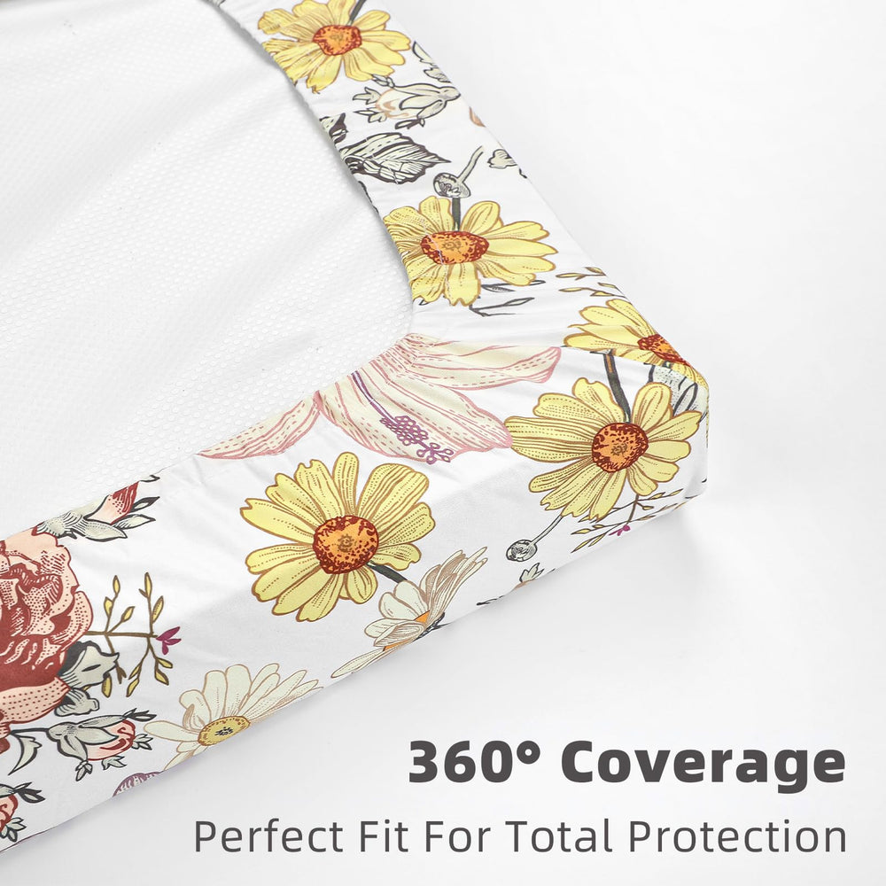 HNHUAMING changing pad cover on changing pad demonstrates easy quick-clean diaper changes