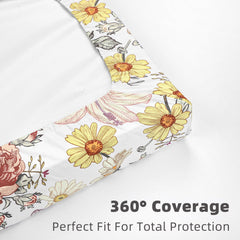HNHUAMING changing pad cover on changing pad demonstrates easy quick-clean diaper changes