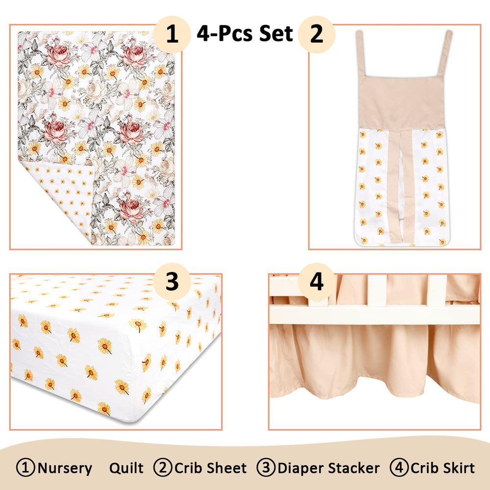 HNHUAMING crib sheet with elastic edge for secure mattress fit