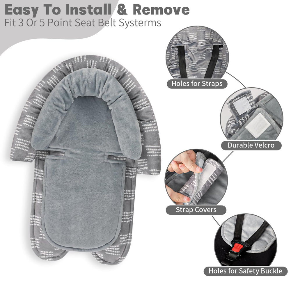 HNHUAMING dual head support design adjusts as baby grows for continued comfort
