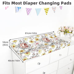 HNHUAMING changing pad cover stretchy elastic band ensures durable, snug protection