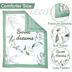 HNHUAMING Green Leaf crib skirt adds soft, coordinated nursery decor