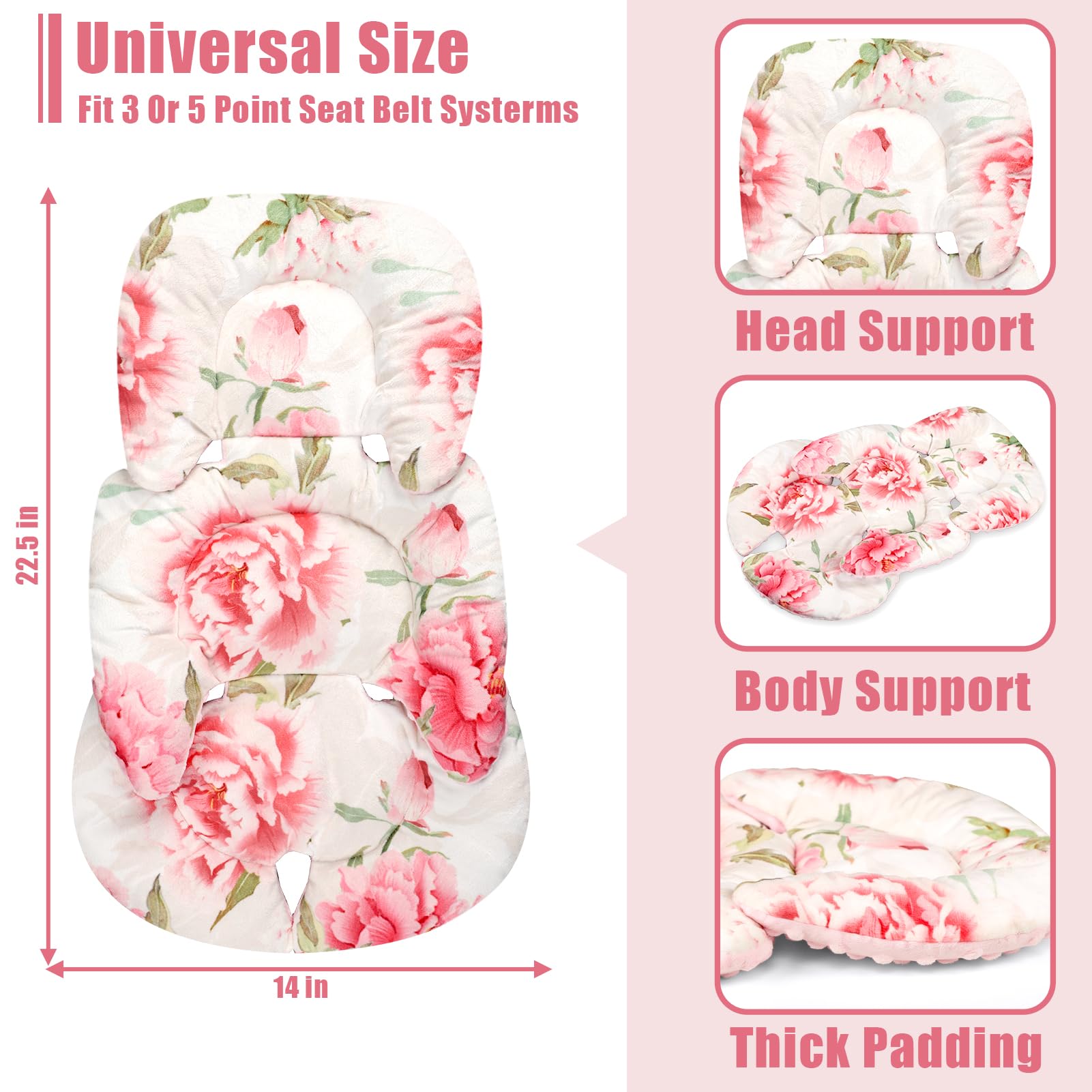 HNHUAMING full-body-support cushions head, neck and torso for comfy rides.
