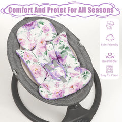 HNHUAMING insert features dual fabrics for cozy newborn comfort on stroller trips.