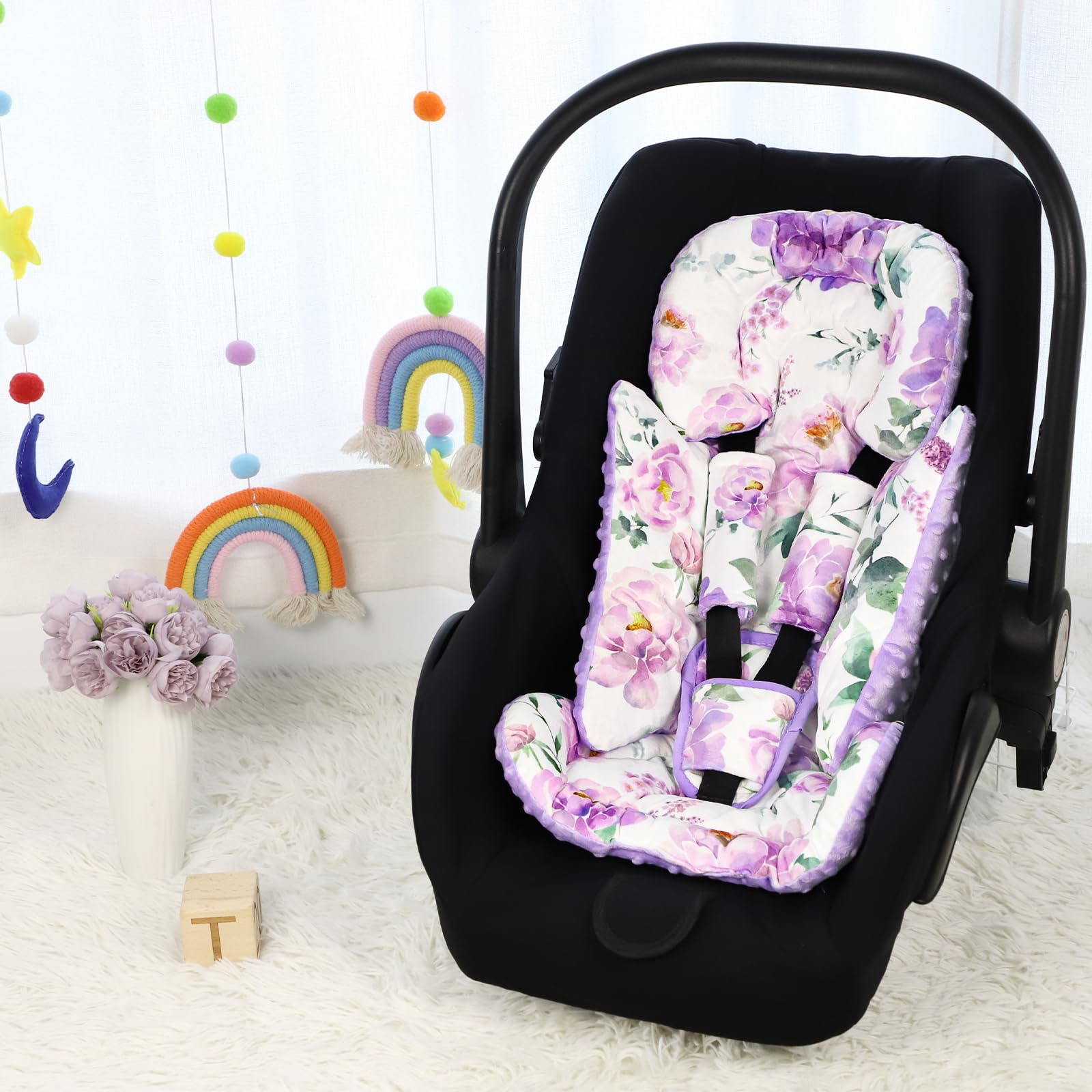HNHUAMING purple floral pattern makes a gift-ready accessory for new moms.