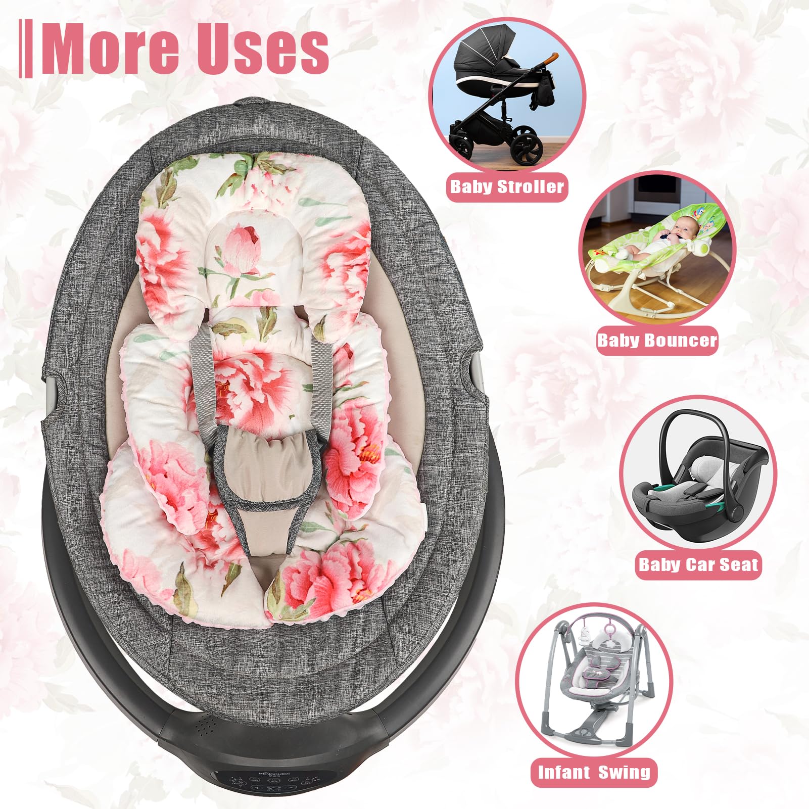 HNHUAMING universal-fit insert designed to fit most infant seats and strollers.