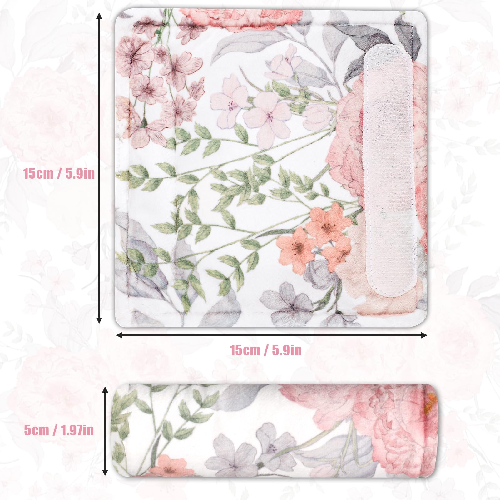 HNHUAMING infant car seat strap pad closeup fabric detail shows plush soft-touch materials