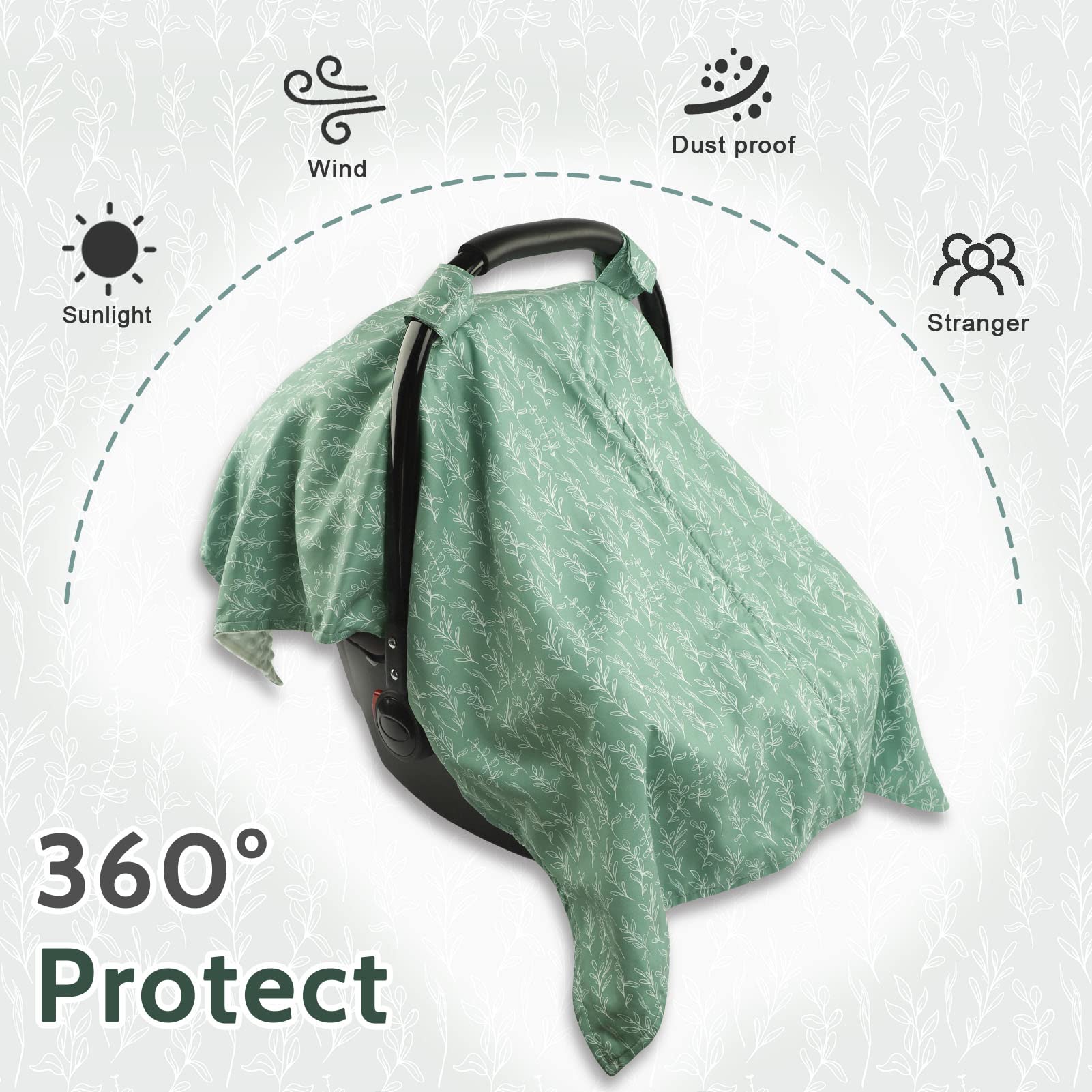 HNHUAMING infinity scarf shield offers breastfeeding privacy while you move.