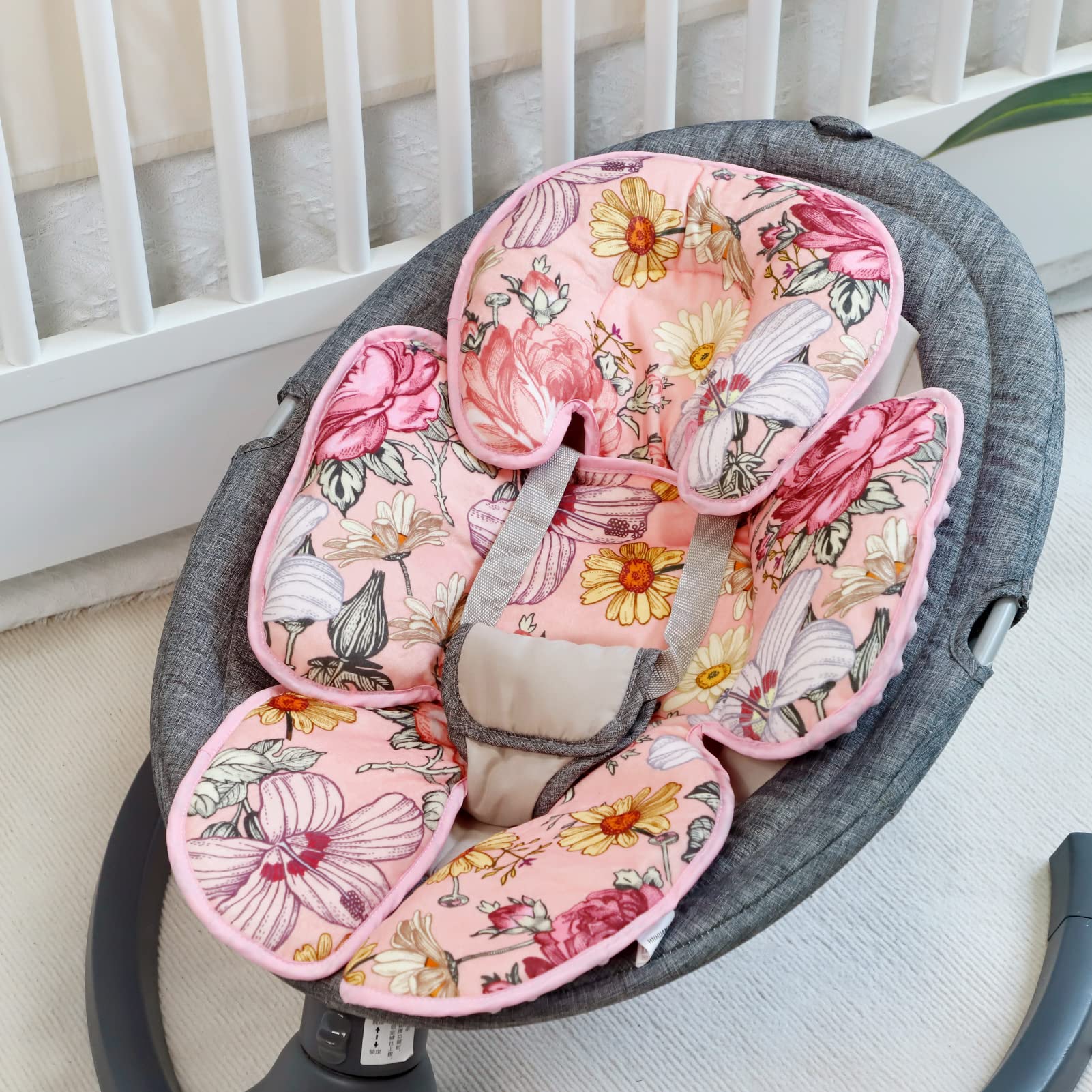 HNHUAMING cushions adapt to car seats, strollers, swings, and bouncers for versatile travel.