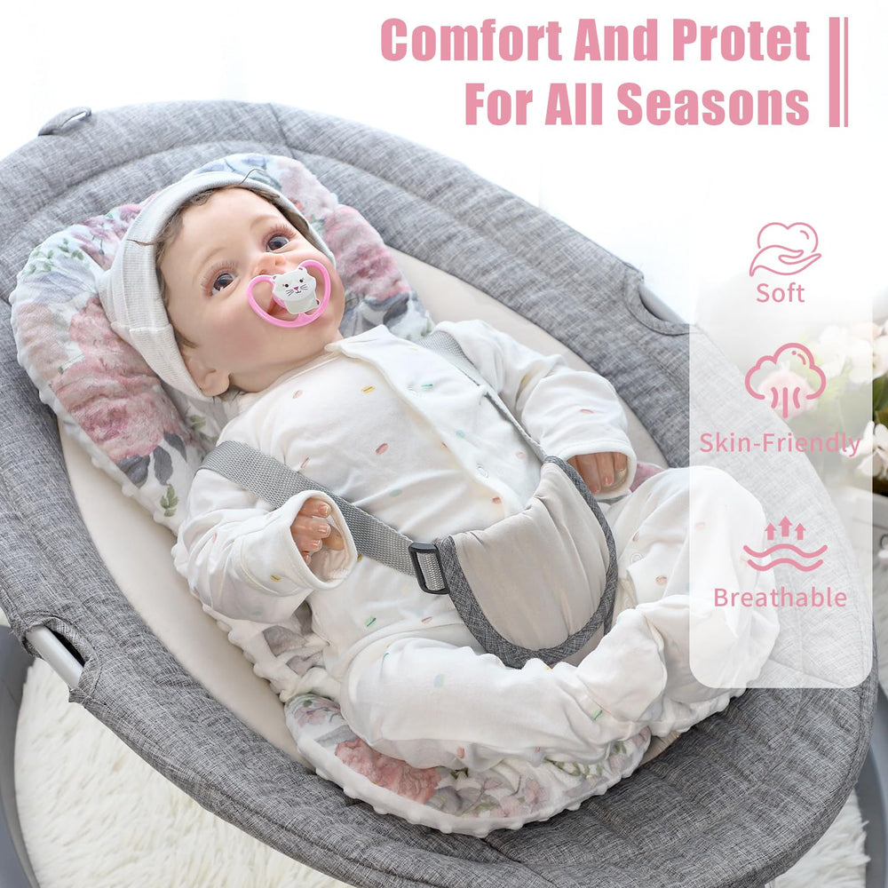 HNHUAMING newborn car seat insert made with breathable mink fabric for gentle skin contact