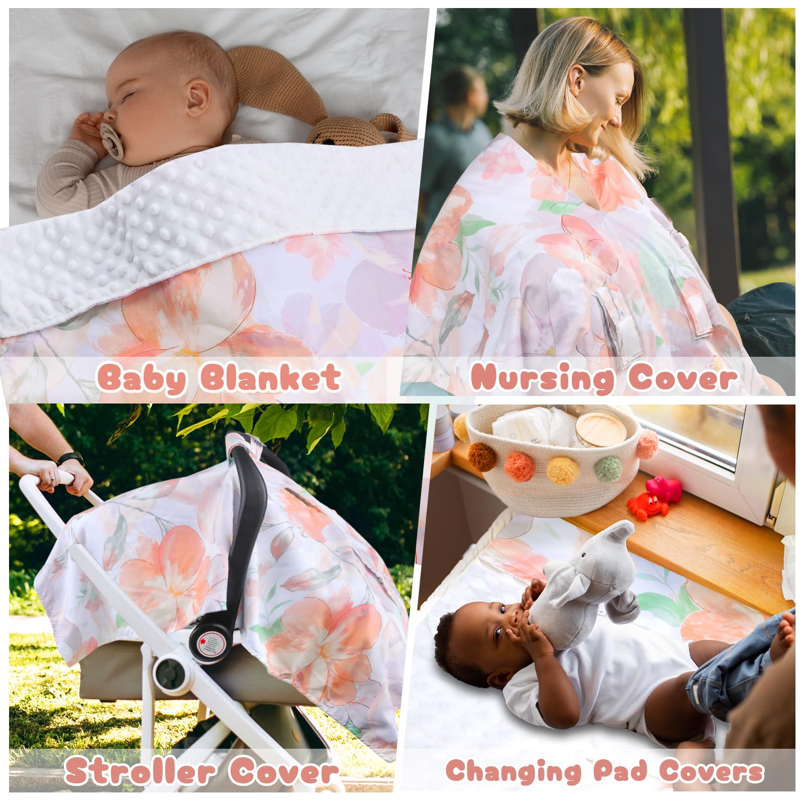 HNHUAMING nursing cover uses at feeding time with roomy coverage