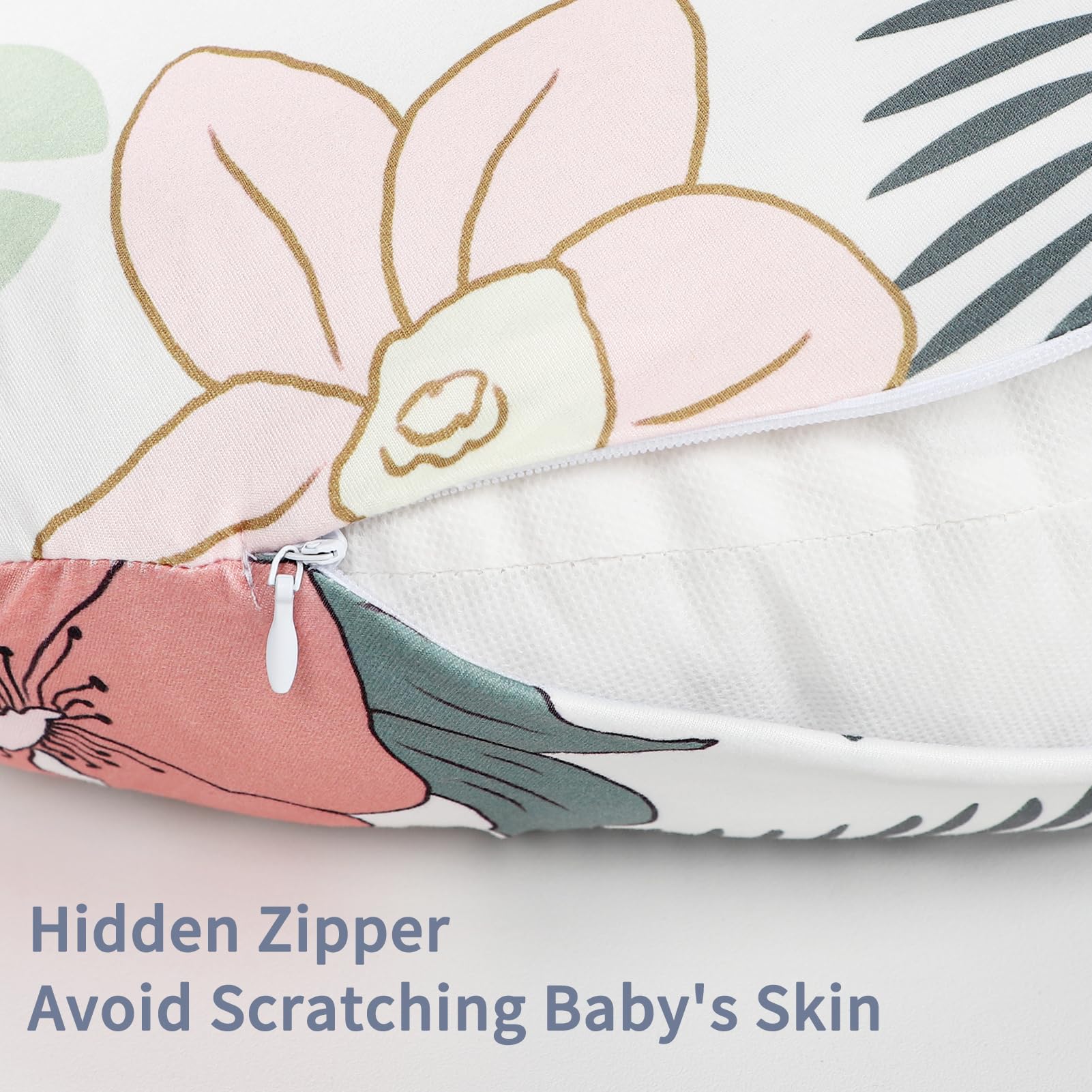 HNHUAMING nursing pillow cover on baby feeding setup highlighting easy care
