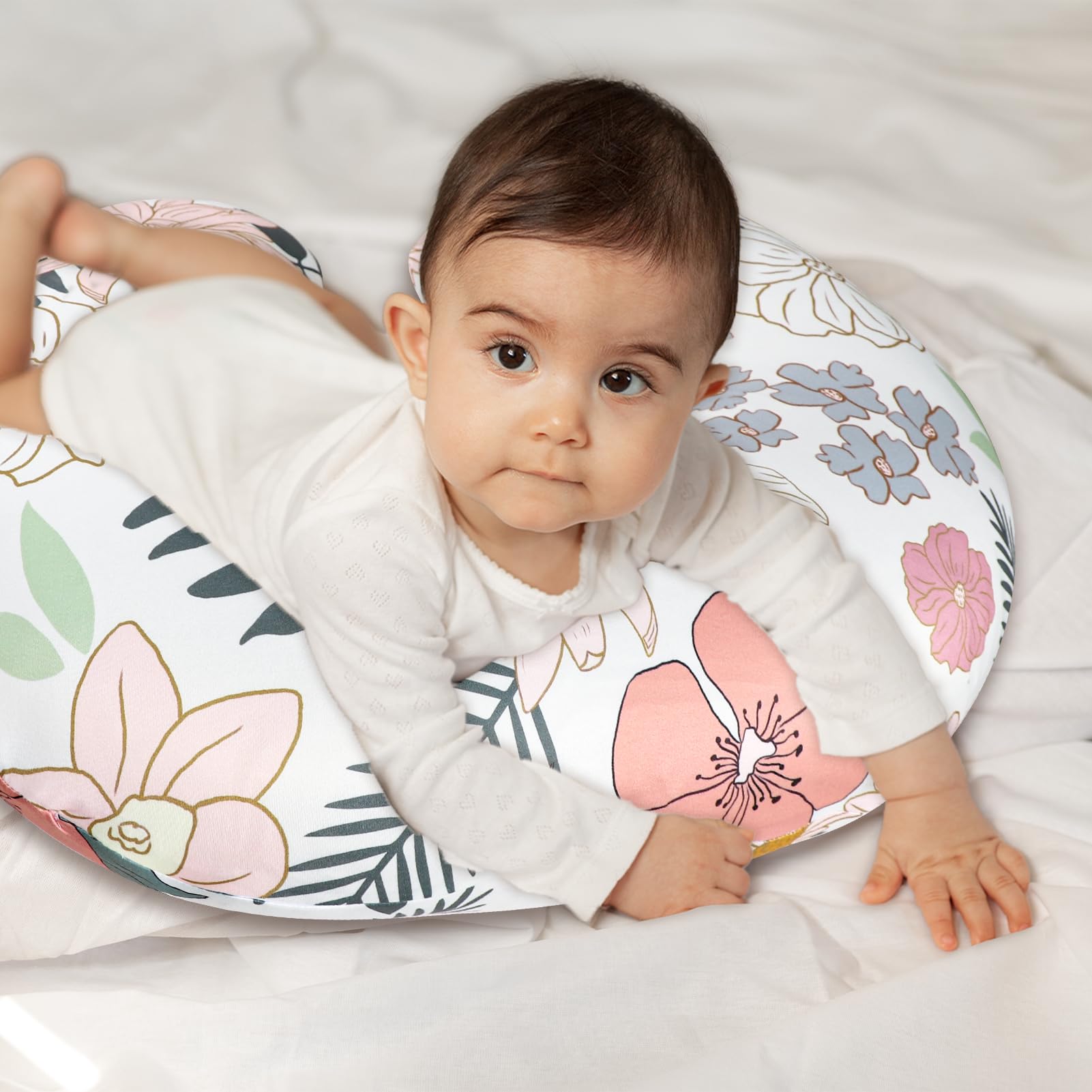 HNHUAMING nursing pillow cover fits standard pillows for a snug look