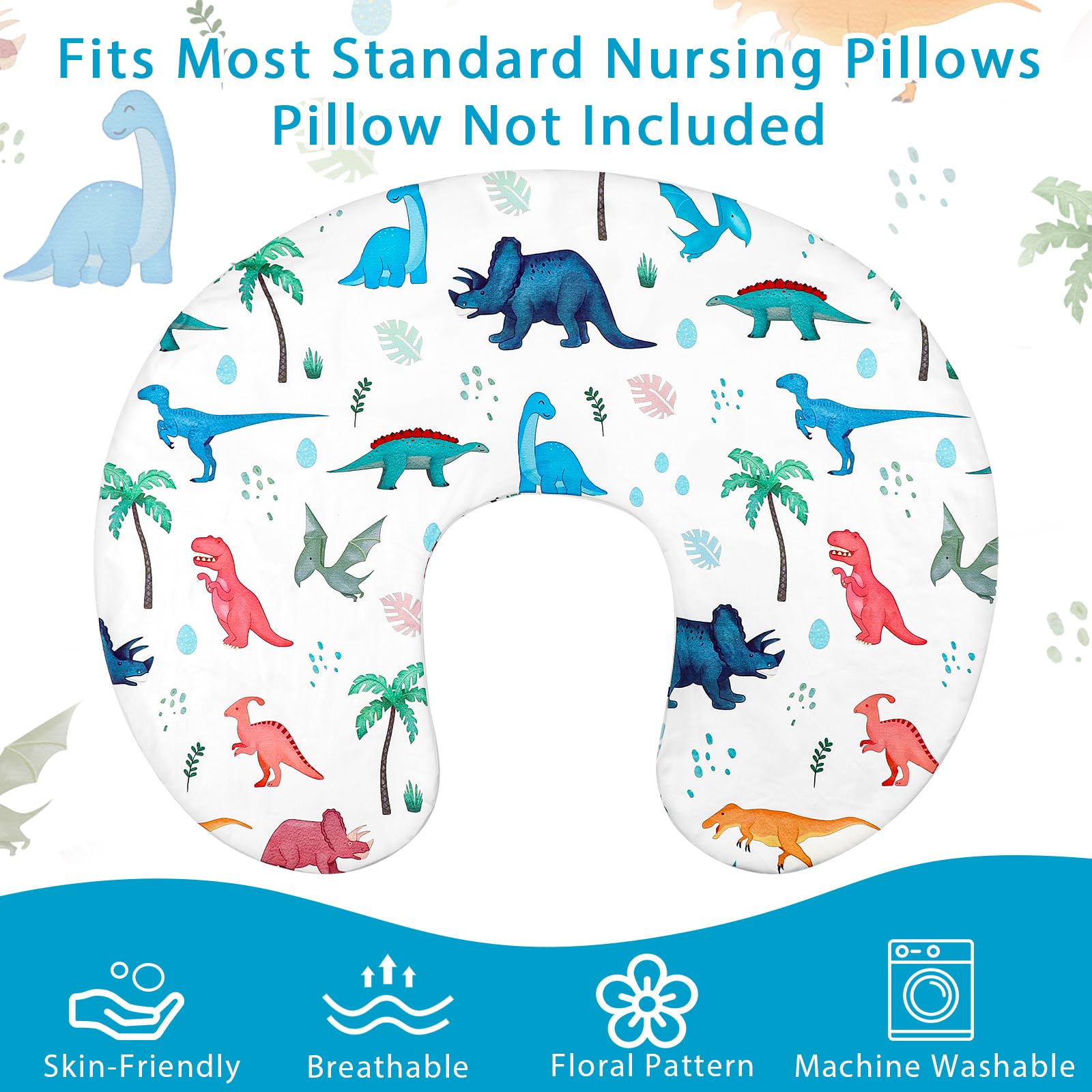 Close-up of ultra-soft fabric from HNHUAMING nursing pillow cover