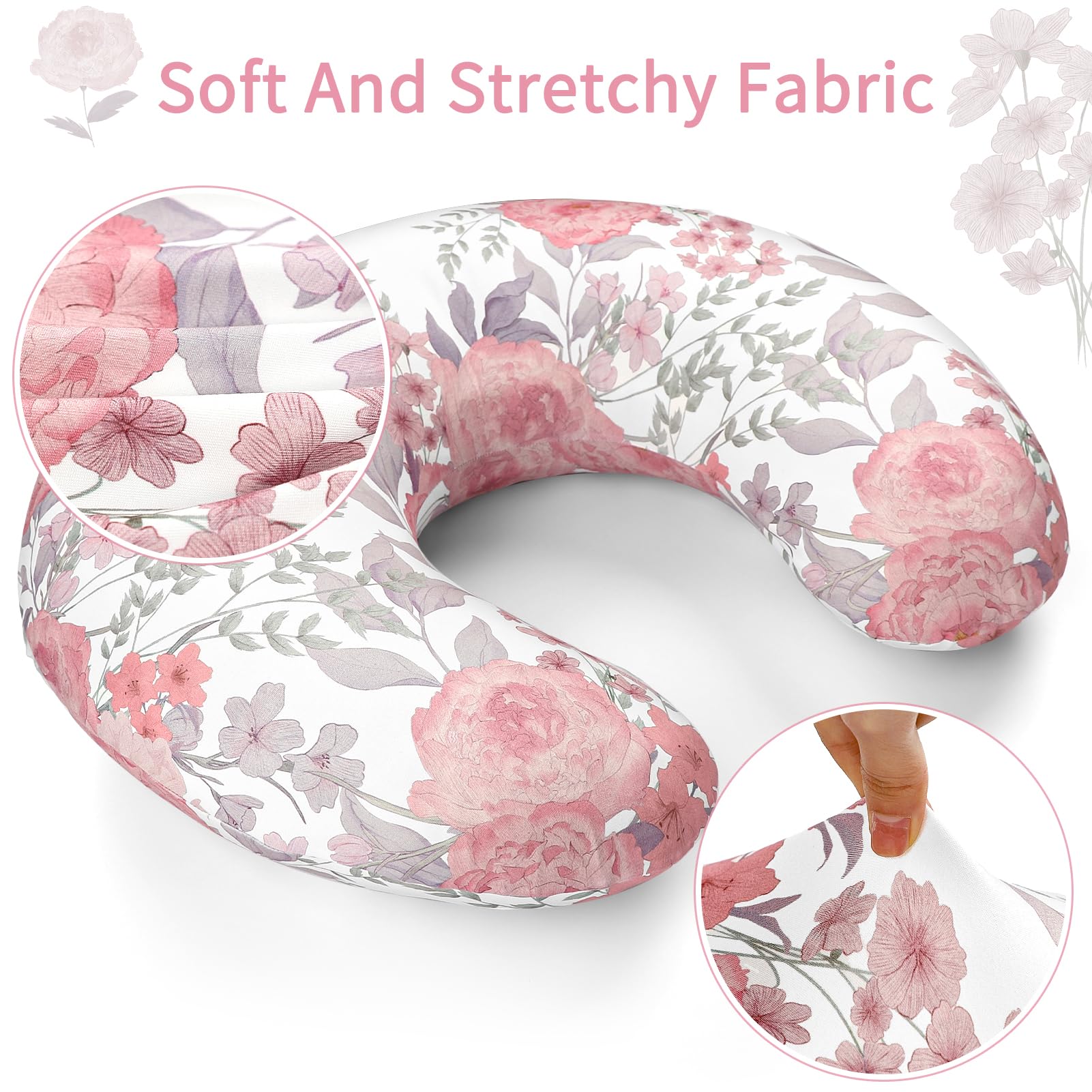 HNHUAMING nursing pillow cover uses ultra-soft polyester for gentle skin contact.