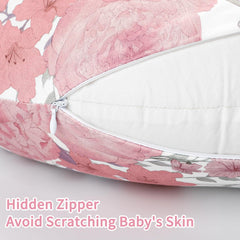 HNHUAMING pink floral slipcover shows off a secure stretchy opening for easy fit.