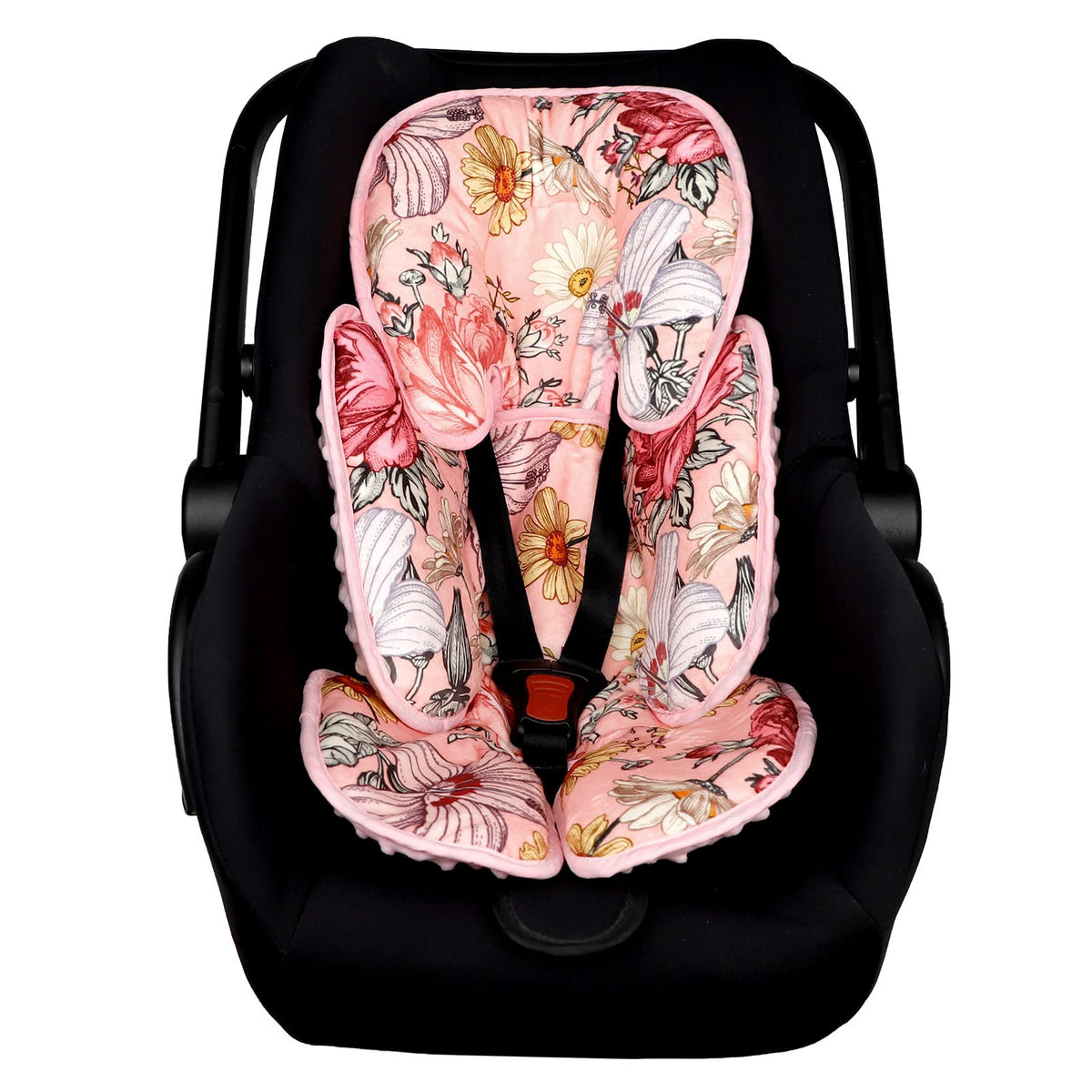 HNHUAMING pink infant head-body support pillow provides cozy head and neck alignment.