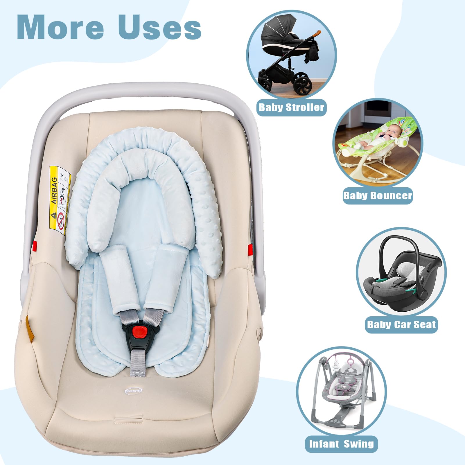 HNHUAMING premie-newborn support cushion—cozy head and body stability