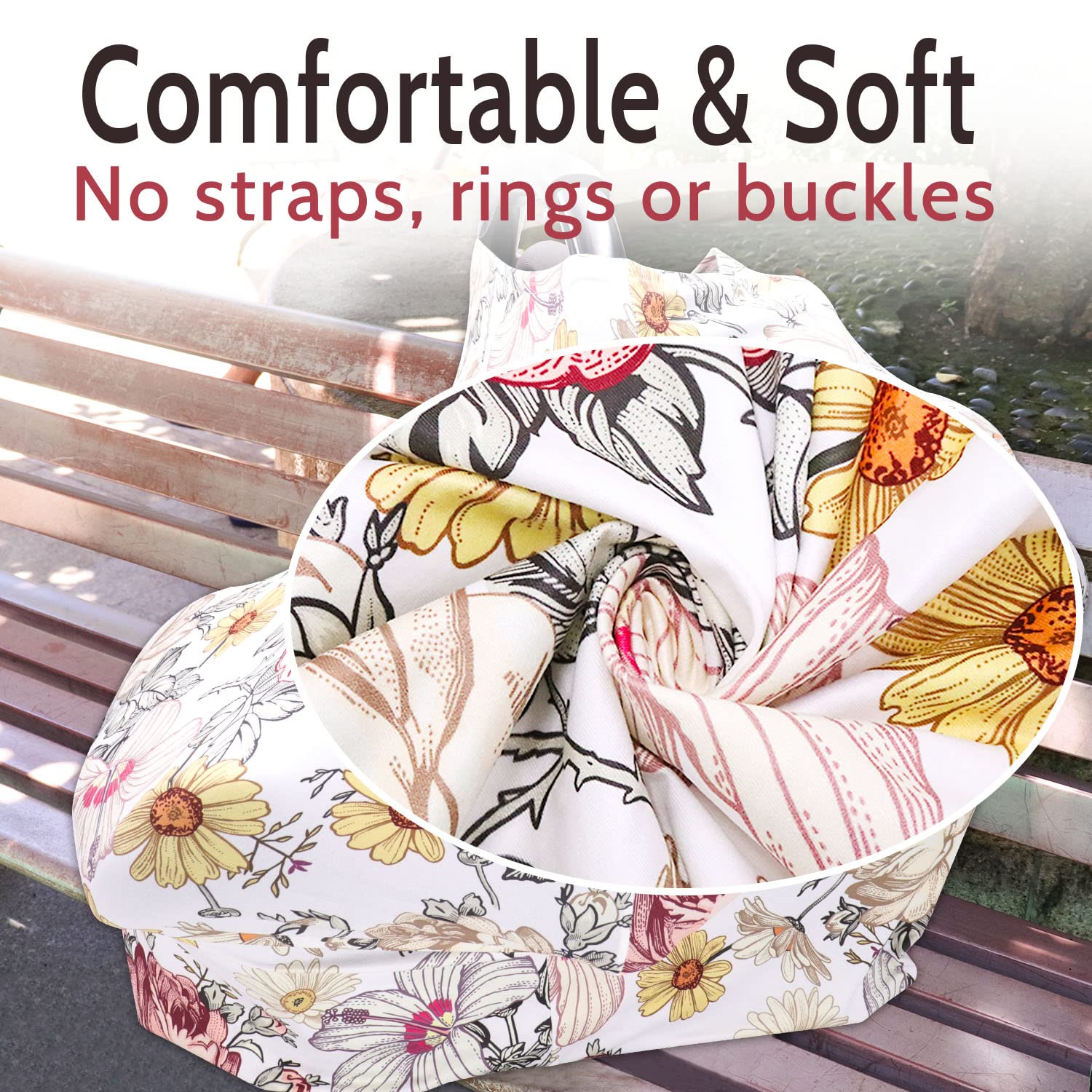 HNHUAMING shopping cart cover floral design shields baby from germs and sun