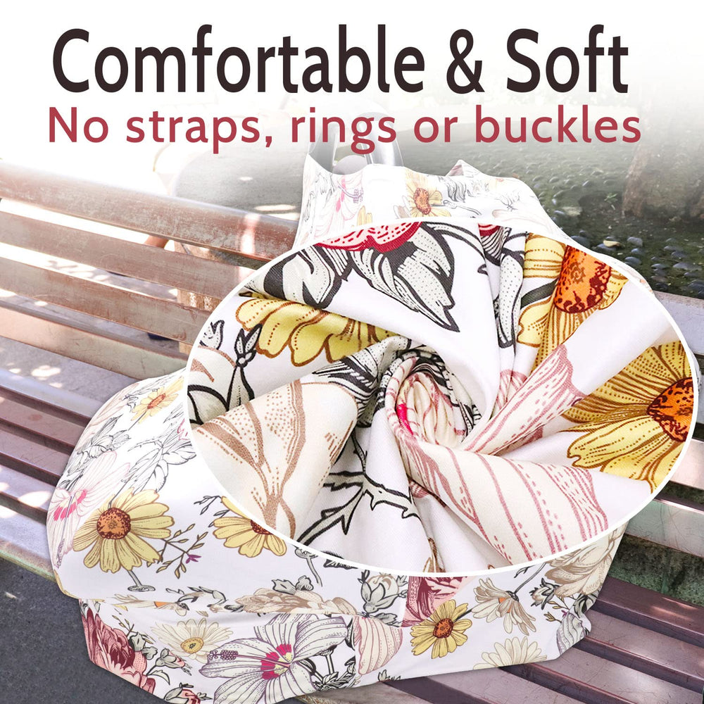 HNHUAMING shopping cart cover floral design shields baby from germs and sun