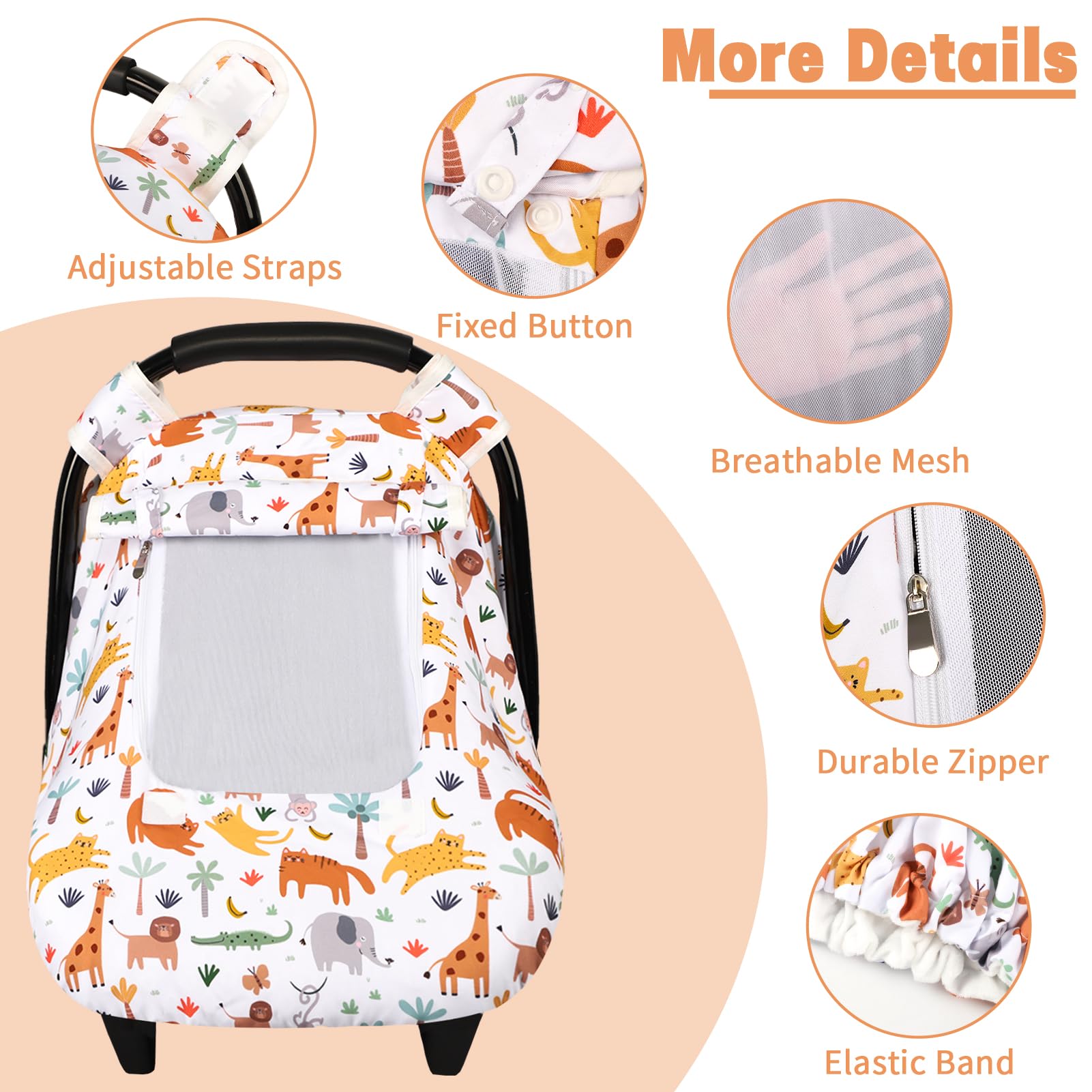 HNHUAMING stroller cover provides all-round protection from sun, wind, and crowds.