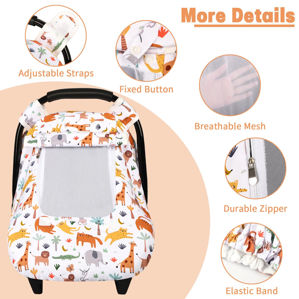 HNHUAMING stroller cover provides all-round protection from sun, wind, and crowds.