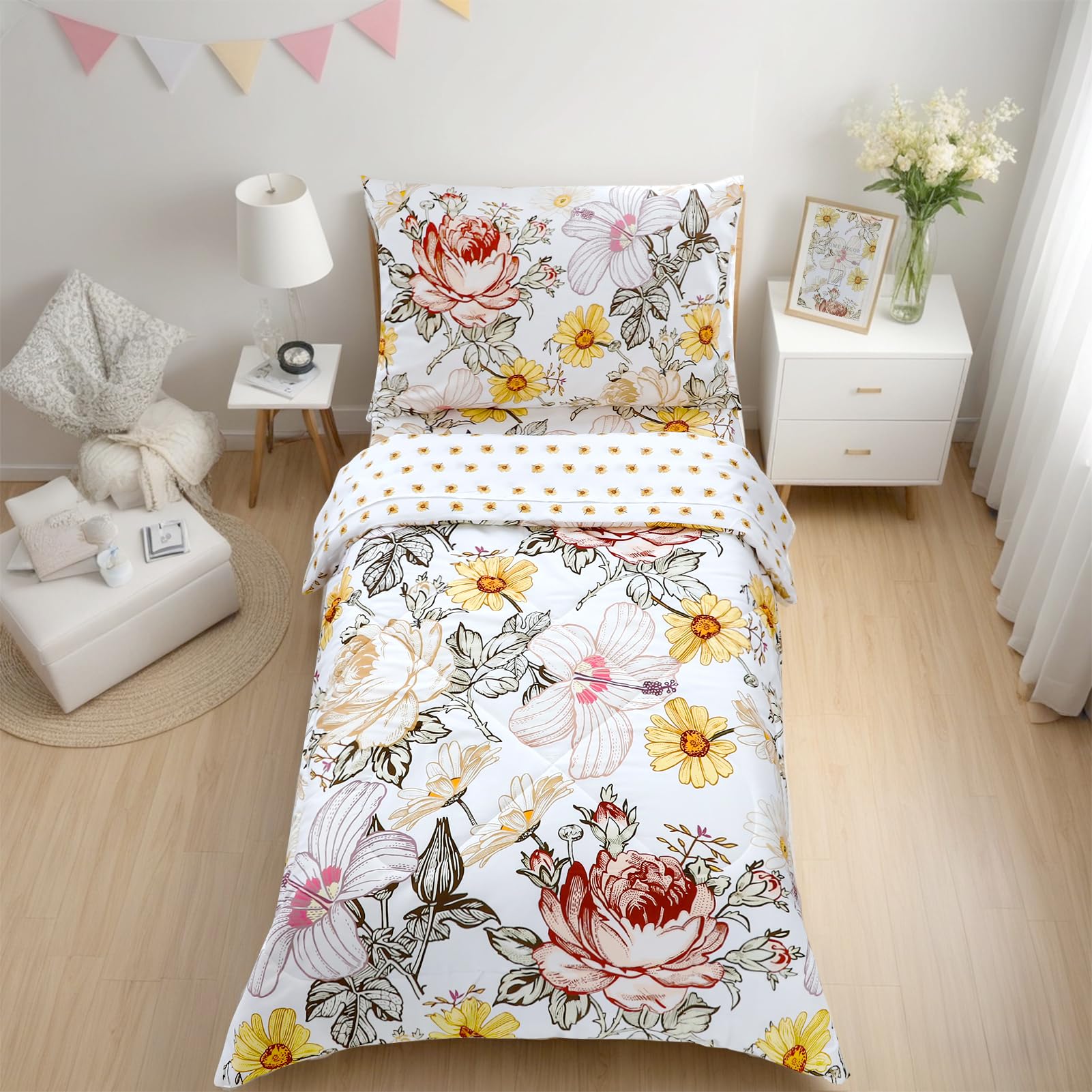 HNHUAMING floral comforter pattern delivers cozy kid-friendly warmth