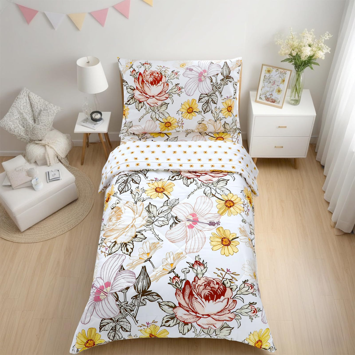 HNHUAMING floral comforter pattern delivers cozy kid-friendly warmth