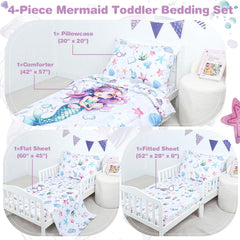 HNHUAMING purple pillowcase adds playful sea-themed detail to bedtime.