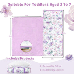 HNHUAMING purple floral pattern nap mat adds cheerful style to naps