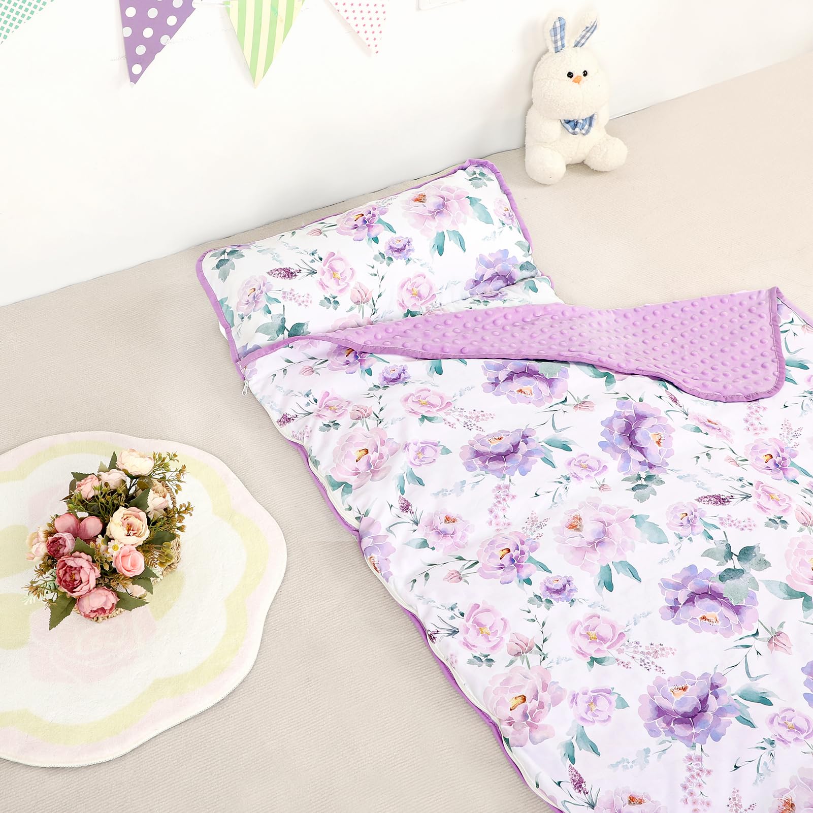 HNHUAMING nap mat size 20x45 inches fits growing toddlers