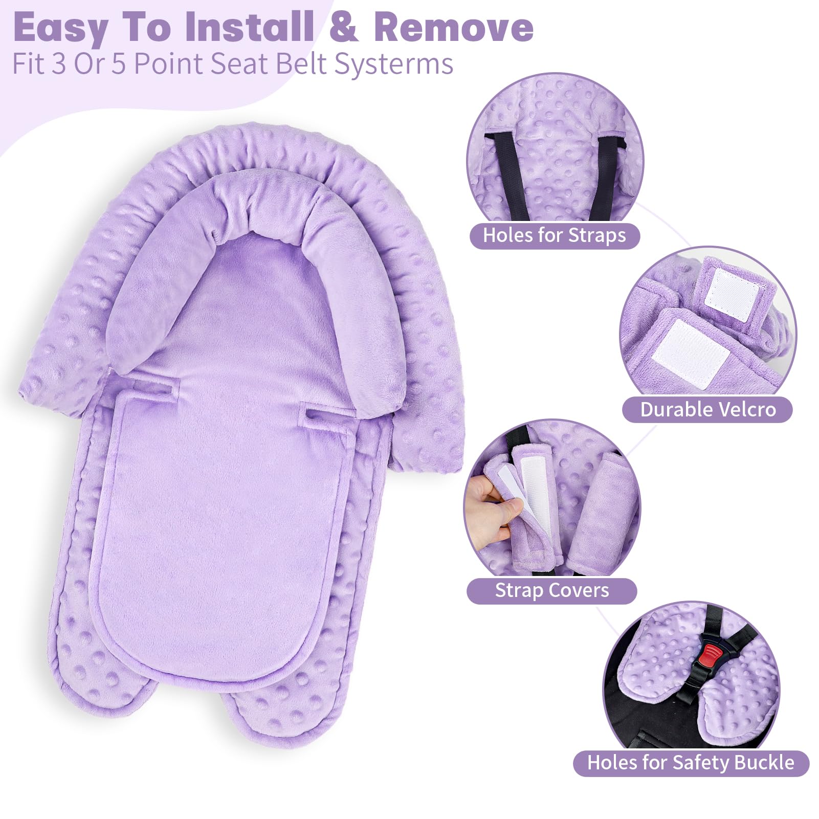 HNHUAMING ultra-soft plush minky fabric purple feel for sensitive skin.