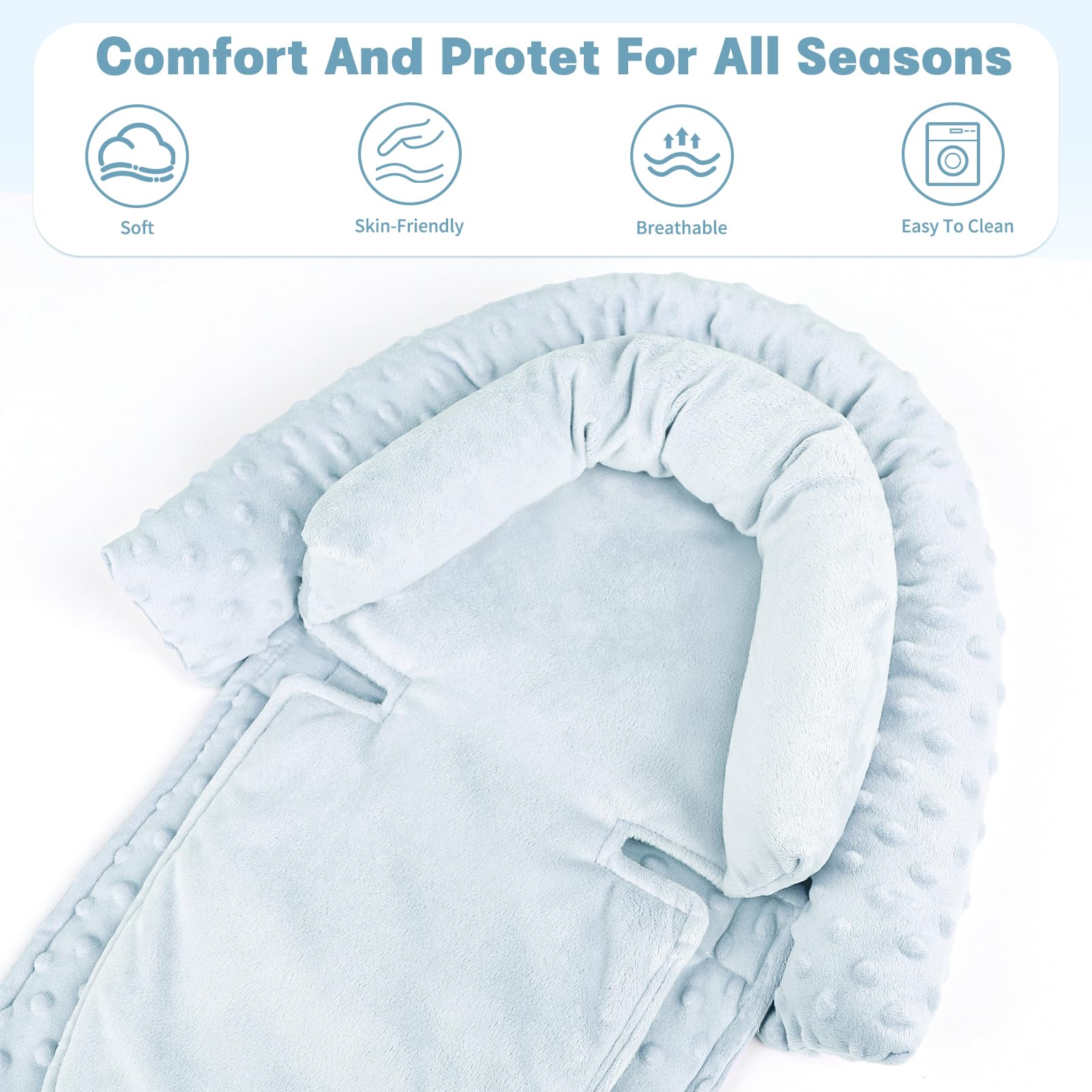 HNHUAMING universal-fit car seat insert—fits most infant seats, strollers, swings