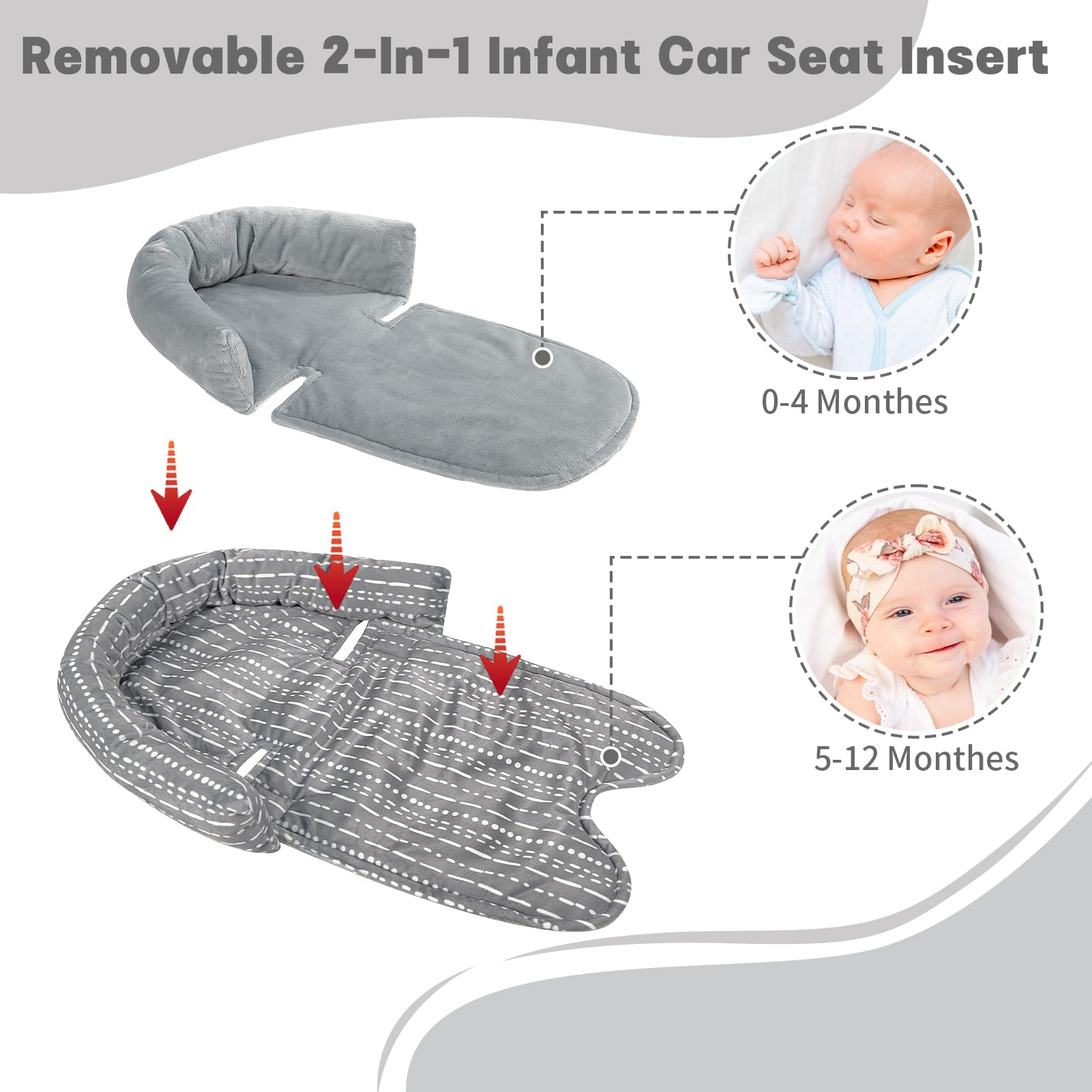HNHUAMING universal fit works with most infant seats.