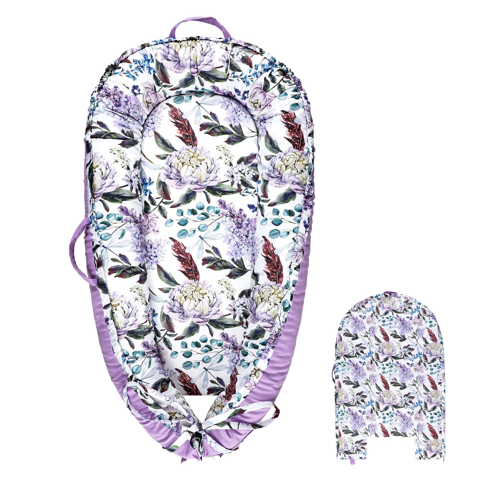 HNHUAMING baby lounger cover soft fabric close-up for cozy naps