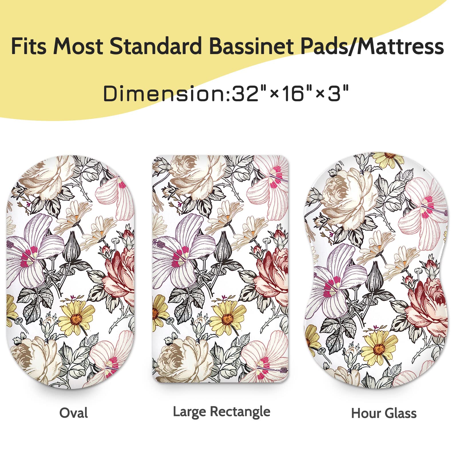 HNHUAMING bassinet sheet with elastic bottom demonstrates quick secure fitting.